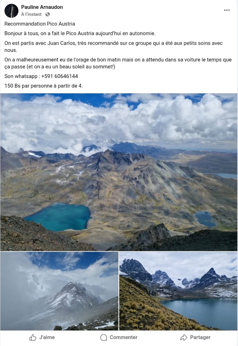 Captura de recomendación en redes sociales